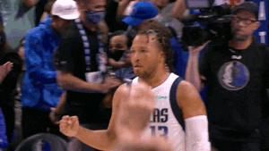 Jalen Brunson Celebration Classic Basketball Moment GIF