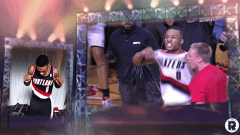 Jalen Brunson Celebration Damian Lillard Dancing GIF