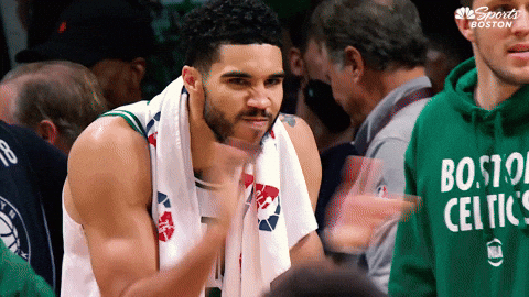 Jalen Brunson Celebration Jayson Tatum Clapping GIF