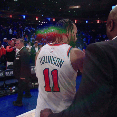 Jalen Brunson Celebration Rise Of Champion GIF