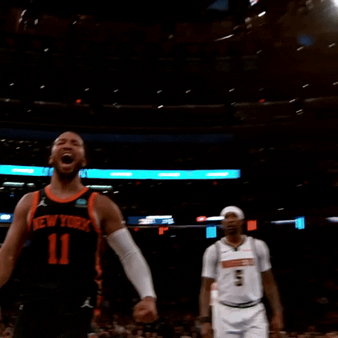 Jalen Brunson Yelling Ahhh GIF