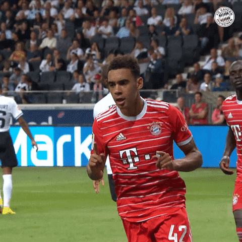 Jamal Musiala Punch On The Air GIF