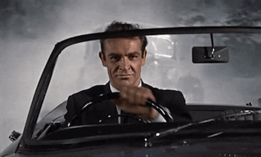 James Bond Driving Car GIF