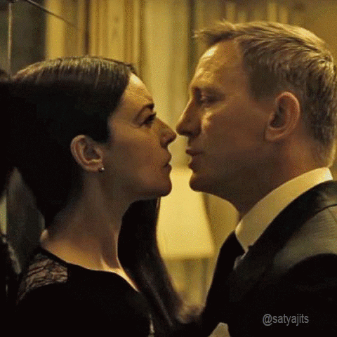 James Bond Kiss GIF