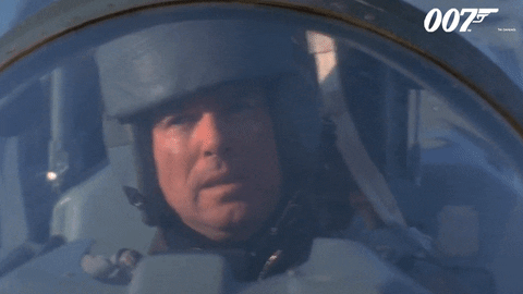 James Bond Plane Backseat Driver GIF