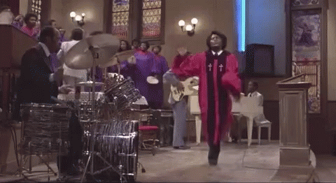 James Brown With The Blue Brothers Church Scene GIF