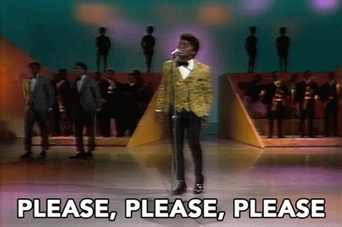 James Brown Singing Please On Stage GIF
