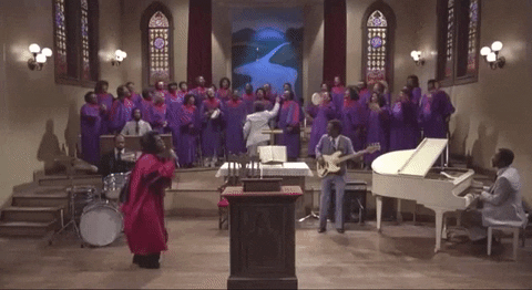 James Brown Church Performance GIF