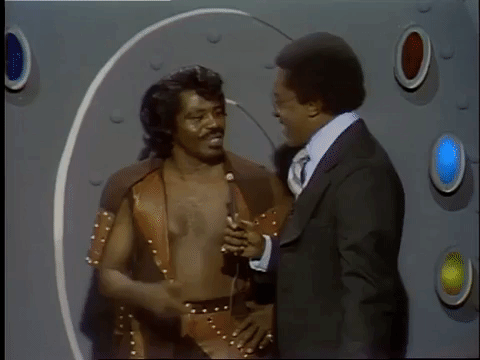 James Brown Having An Interview GIF