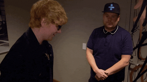 James Corden Back Off GIF