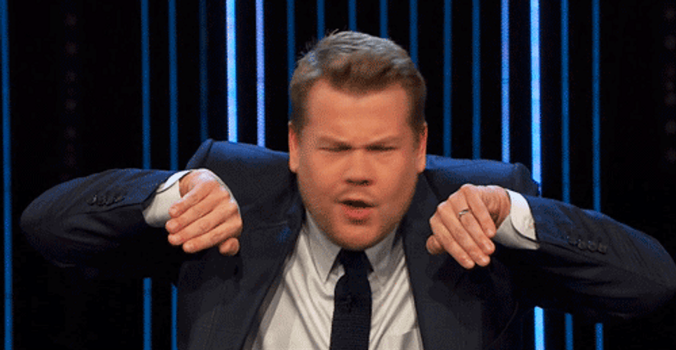 James Corden Demonstrating How He Search GIF