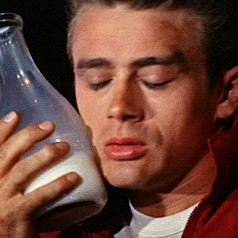 James Dean Milk Hangover GIF