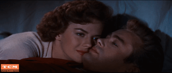 James Dean Natalie Wood Cuddle Bed GIF