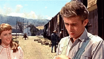 James Dean Shocked Julie Harris GIF