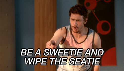 James Franco Wipe The Seatie GIF
