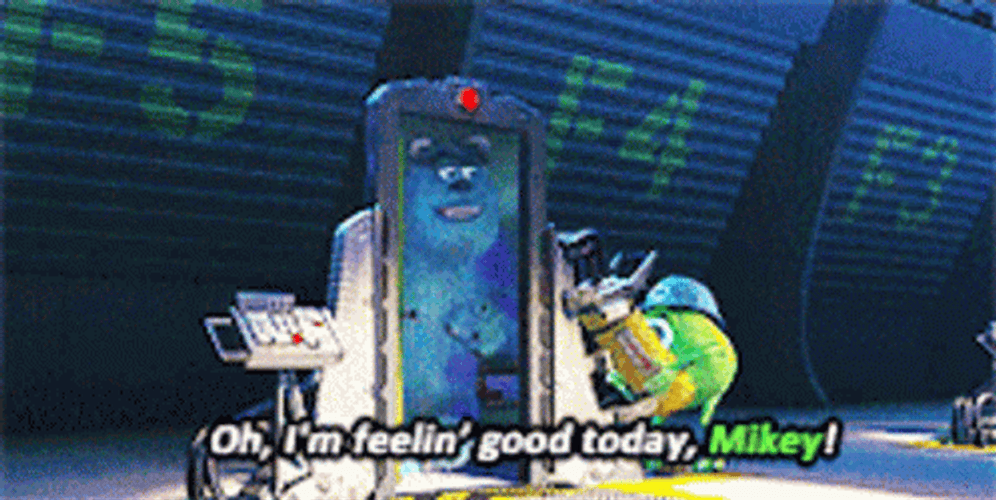 James In Monsters Inc Coming Out From Mirror GIF