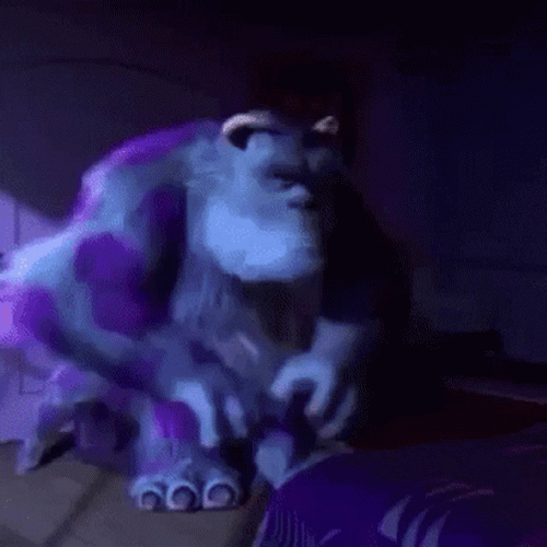 James In Monsters Inc Is Scared GIF
