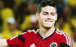 James Rodriguez Biting Lips GIF