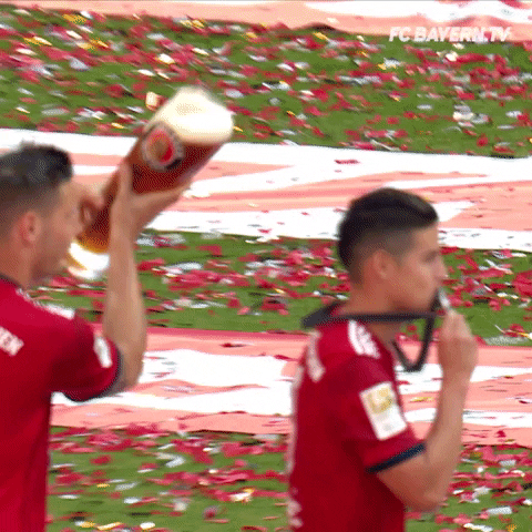 James Rodriguez Drenched With Beer Prank GIF