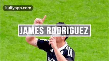 James Rodriguez Pointing Finger High Above GIF