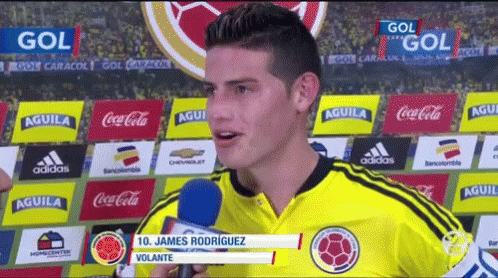 James Rodriguez Smile On Interview GIF