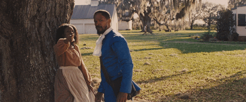 Jamie Foxx Investigates Telescope GIF