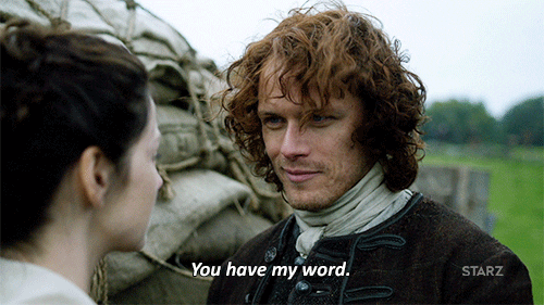 Jamie Fraser Promise Assurance GIF