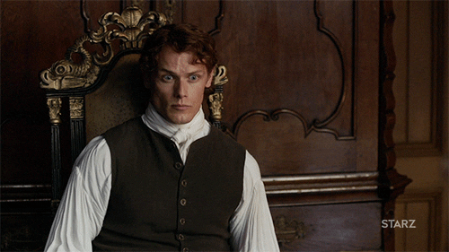 Jamie Fraser Serious Thinking GIF