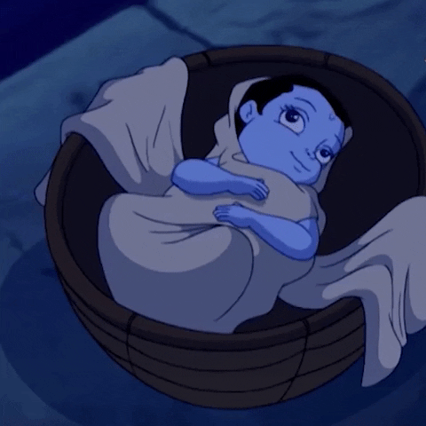 Janmashtami Baby Krishna Opening Eyes GIF