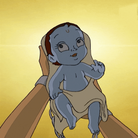 Janmashtami Baby Krishna Smiling GIF