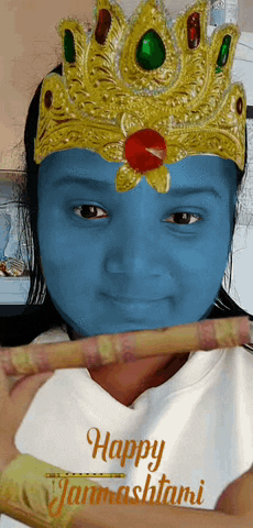 Janmashtami Krishna Face App GIF
