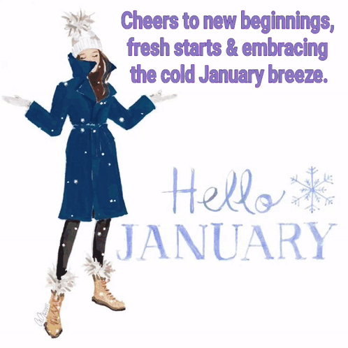 January Cheers To New Beginnings GIF