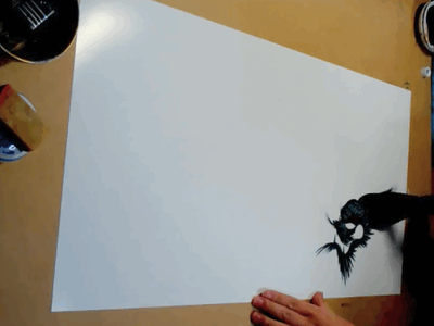 Japanese Dragon Single Stroke Painting GIF