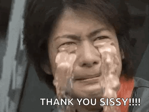 Japanese Man Crying Thank You Sissy GIF