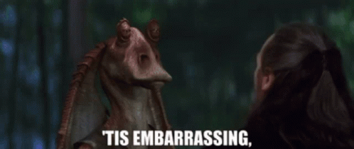 Jar Jar Binks Embarrassing GIF