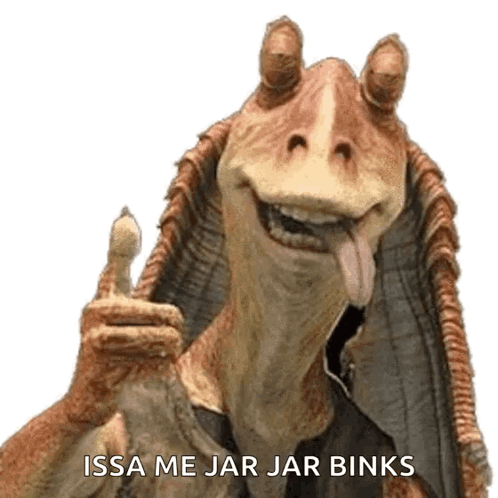 Jar Jar Binks Eyes Blinking GIF