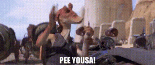 Jar Jar Binks Go Away GIF