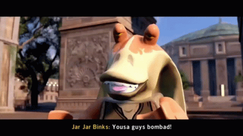 Jar Jar Binks Moment In Lego Star Wars GIF