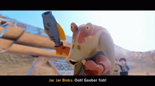 Jar Jar Binks Ooh Goober Fish GIF