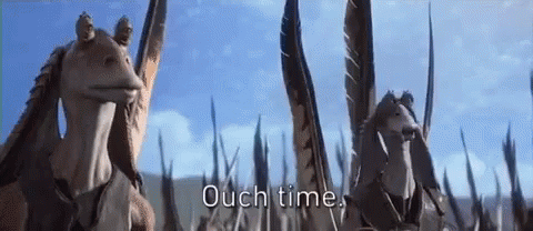 Jar Jar Binks Ouch Time GIF