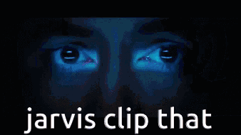 Jarvis Clip That Is Written In White On A Dark Blue Background GIF