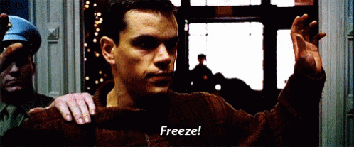 Jason Bourne Hitting A Man In Office GIF
