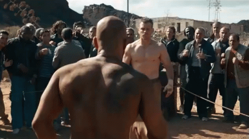 Jason Bourne Punching A Man Down GIF