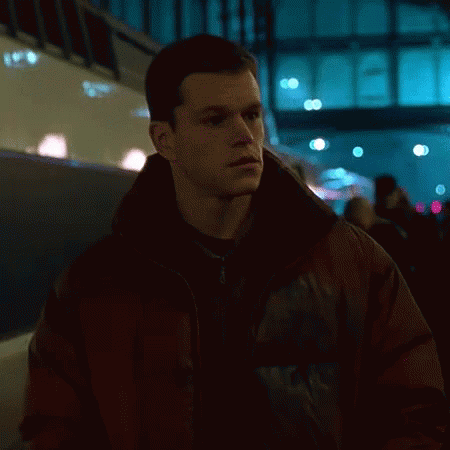Jason Bourne Wearing A Jacket GIF