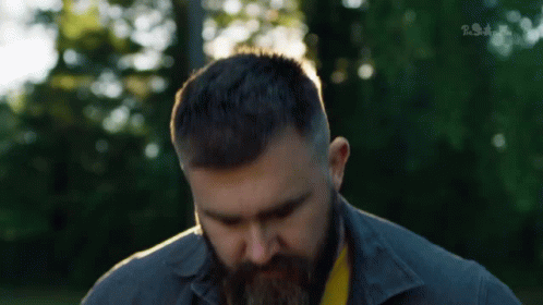 Jason Kelce Looking Straight Into Camera GIF