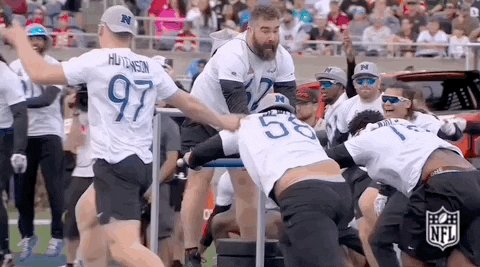 Jason Kelce Riding A Push Cart GIF