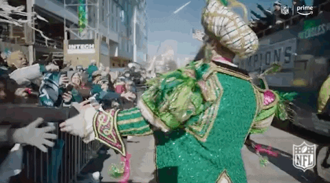 Jason Kelce Shaking Hands With Fans GIF