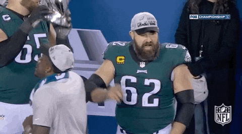 Jason Kelce Showing One Finger GIF