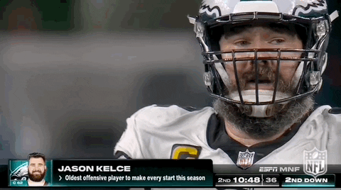 Jason Kelce Shrugging GIF
