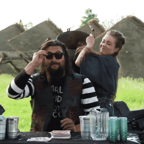 Jason Mamoa Drenched With Water GIF
